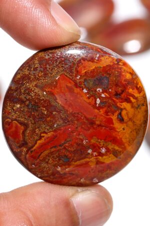 Natural Seam Agate Cabochon – Unique Agate Gemstone Cabochon, Polished Loose Stone for Jewelry Making & Custom Jewelry