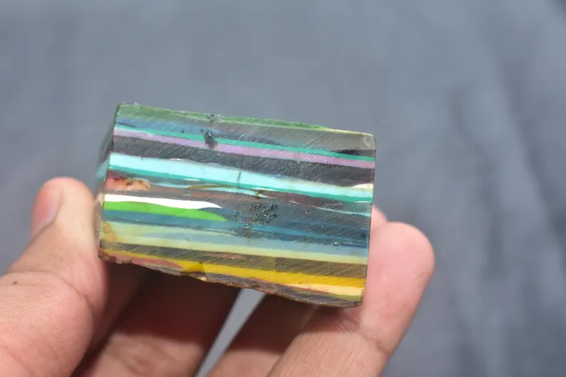 Surfite Surfboard Resin Wholesale Bulk Rough Surfstone Slices From California Gemstone / 56x36x28 mm / 30.00 Ct. / Loose Gemstone / P-497