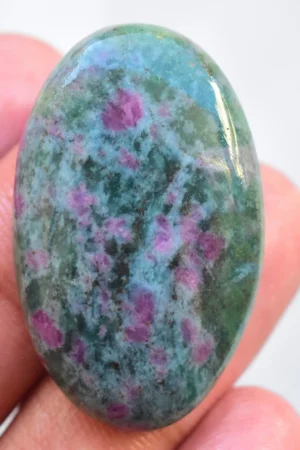 Ruby Kyanite Cabochon / Top Selection Ruby Kyanite Gemstone / Oval Shape / 56.10 Ct. / 36x22x7 mm / Loose Gemstone G-782