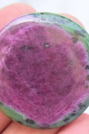 Ruby Zoisite Cabochon / High Quality Ruby Zoisite Gemstone / Round Shape / 83.55 Ct. / 37x5 mm / Loose Gemstone / K-180