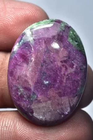 Ruby Zoisite Cabochon / High Quality Ruby Zoisite Gemstone / Oval Shape / 51.45 Ct. / 31x23x6 mm / Loose Gemstone / N-755