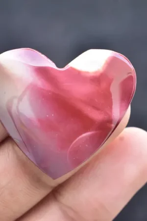 Red Mookaite Cabochon / Red Mookaite Gemstone / For jewelry / Heart Shape / 31.45 ct. / 28x33x5 mm. / Loose Gemstone / Q-116