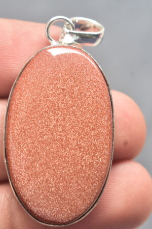 Sun Sitara Cabochon / Plated Silver Pendant / For Jewelry / Oval Shape / Loose Gemstone Jewelrys A-294