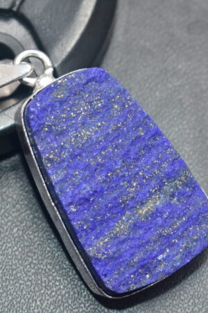 Lapis Lazuli Cabochon / Plated Silver Pendant / For Jewelry / Freeform Shape / Loose Gemstone Jewelrys A-260