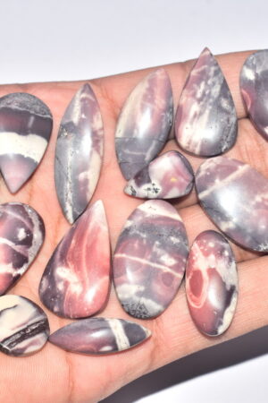 Top Grade !!! Porcelain Jasper lot Cabochon / for Jewelry / Mix Shape And Size / 91.80 grams / Q- 811 / [ 21 Pc ]