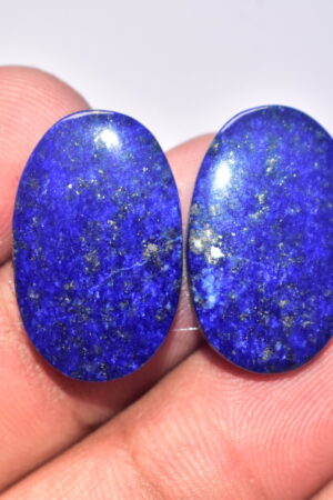 Lapis Lazuli Pair Cabochon / Lapis Lazuli Pair Gemstone / For Jewelry / Oval Shape / 24.95 ct. / 22x14x4 mm. / Loose Gemstone Q-705