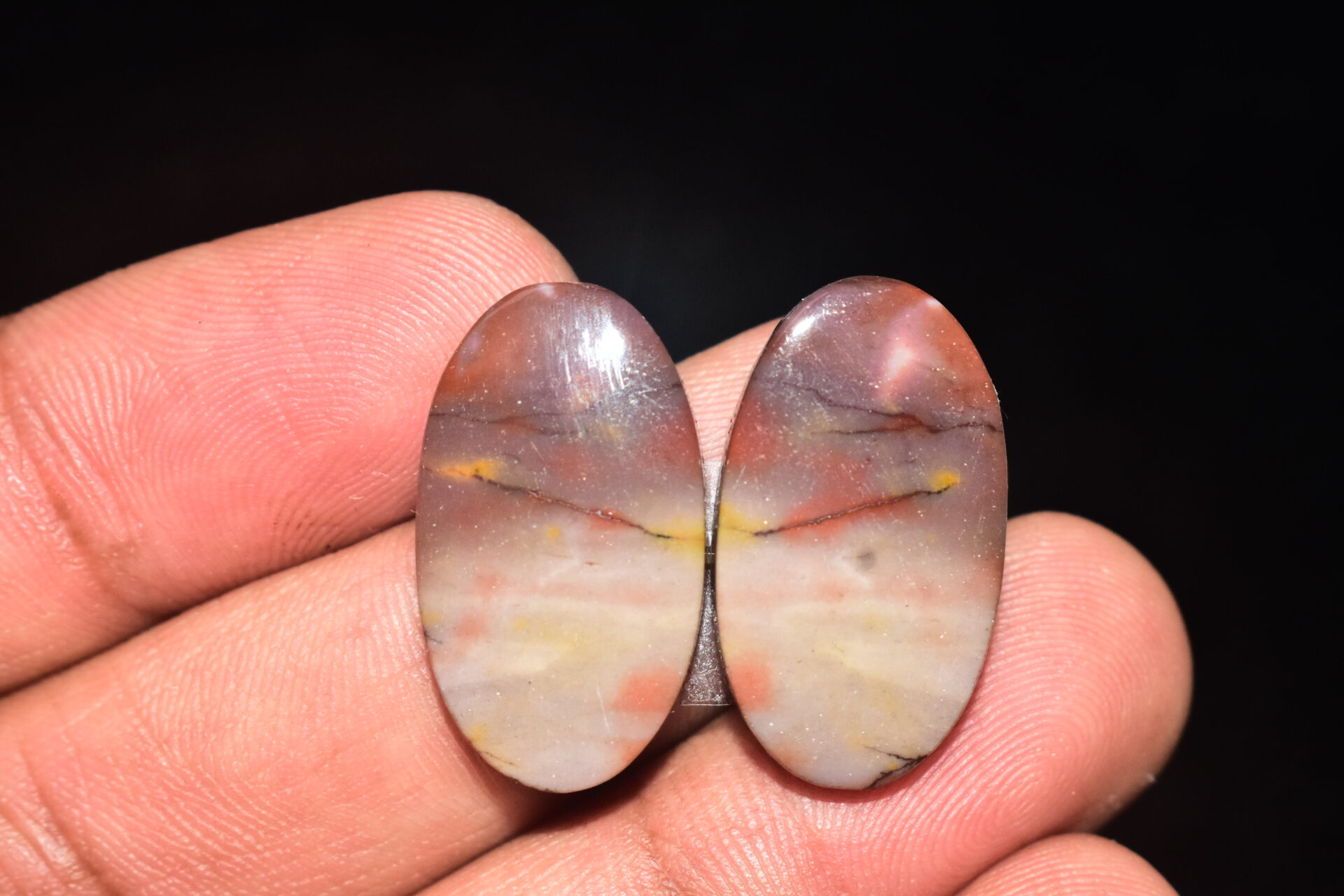 Mookaite Cabochon / Natural Red Mookaite Gemstone / For Wire Wrap Jewelry / Oval Shape / 29.95 Ct. / 24x14x5 mm. / Loose Gemstone / Q- 742