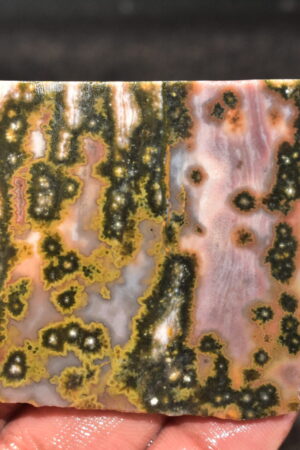 Ocean Jasper Slice Cabochon / Top Quality Ocean Jasper Gemstone / Slice / 196.45 Ct. / 55x53x6 mm. Loose Gemstone A-227