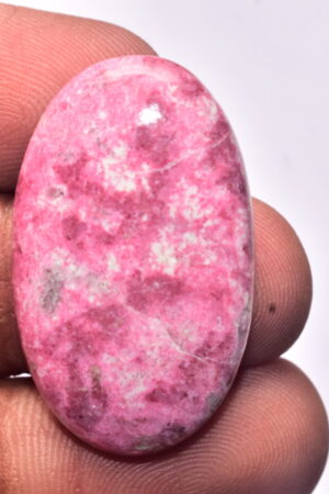 Thulite Cabochon / Top Grade Pink Thulite Gemstone / Oval Shape / 46.10 Ct. / 35x21x6 mm. Loose Gemstone B-209