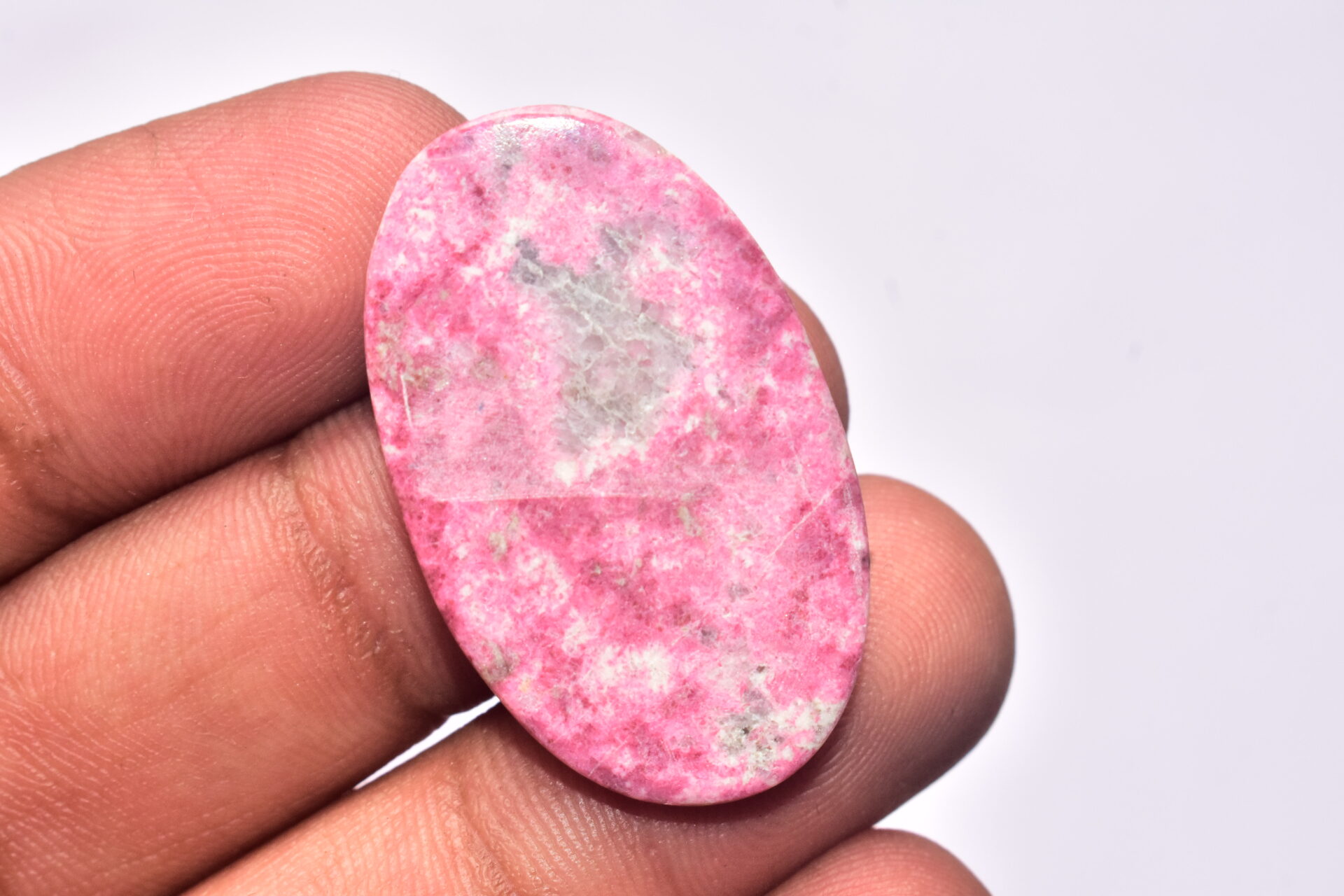 Thulite Cabochon / Top Grade Pink Thulite Gemstone / Oval Shape / 46.10 Ct. / 35x21x6 mm. Loose Gemstone B-209 - Image 4