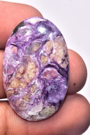 Charoite Cabochon / AAA+++ Russian Charoite Gemstone / Purple Charoite / Oval Shape / 27.30 Ct. / 35x22x4 mm. / Loose Gemstone / B-173