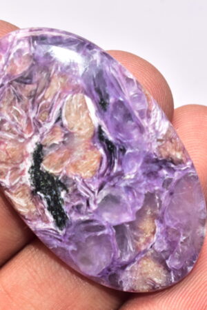 Charoite Cabochon / AAA+++ Russian Charoite Gemstone / Purple Charoite / Oval Shape / 46.30 Ct. / 43x25x4 mm. / Loose Gemstone / B-160