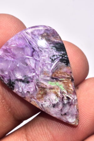 Charoite Cabochon / AAA+++ Russian Charoite Gemstone / Purple Charoite / Pear Shape / 24.95 Ct. / 31x21x5 mm. / Loose Gemstone / B-169