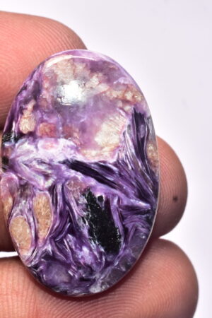 Charoite Cabochon / AAA+++ Russian Charoite Gemstone / Purple Charoite / Oval Shape / 34.00 Ct. / 31X24X5 mm. / Loose Gemstone / J-576