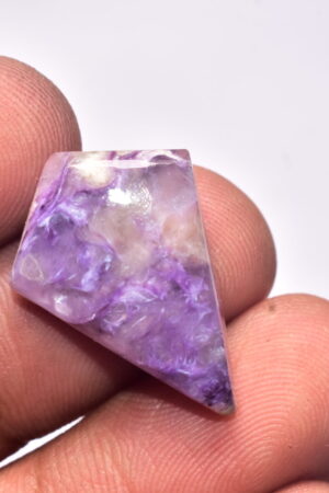 Charoite Cabochon / AAA+++ Russian Charoite Gemstone / Purple Charoite / Freeform Shape / 15.00 Ct. / 25x18x5 mm. / Loose Gemstone / B-172