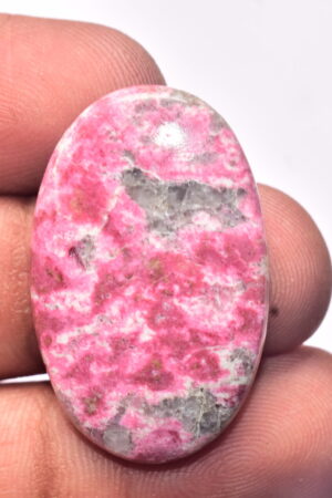 Thulite Cabochon / Top Grade Pink Thulite Gemstone / Oval Shape / 43.90 Ct. / 34x21x5 mm. Loose Gemstone B-203