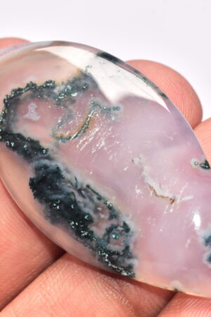 Solar Moss Agate Cabochon / Top Grade Solar Moss Agate Gemstone / Freeform Shape / 50.00 ct. / 51x25x5 mm. Loose Gemstone / B-176