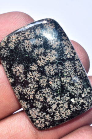 Flower Obsidian Cabochon / Flower Obsidian Gemstone / Cushion Shape / 38.30 Ct. / 36x35x4 mm. / Loose Gemstone / B-94