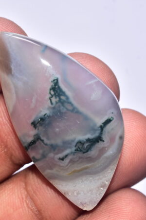 Solar Moss Agate Cabochon / Top Grade Solar Moss Agate Gemstone / Freeform Shape / 42.85 ct. / 41x21x7 mm. Loose Gemstone B-177