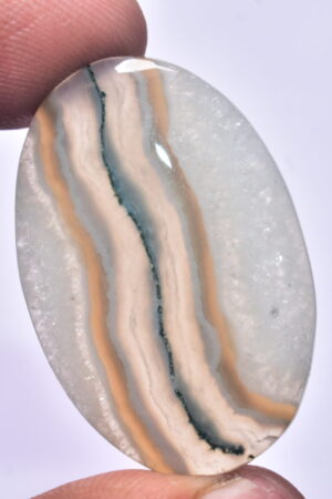 Solar Moss Agate Cabochon / Top Grade Solar Moss Agate Gemstone / Oval Shape / 43.60 ct. / 38x25x5 mm. Loose Gemstone B-179