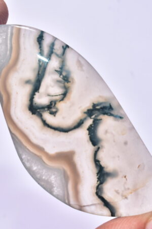 Solar Moss Agate Cabochon / Top Grade Solar Moss Agate Gemstone / Freeform Shape / 46.55 ct. / 51x23x5 mm. Loose Gemstone / B-194