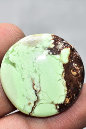 Lemon Chrysoprase Gemstone / For Jewelry / Round Shape / 51.55 Ct. / 31x5 mm. Loose Gemstone A-831