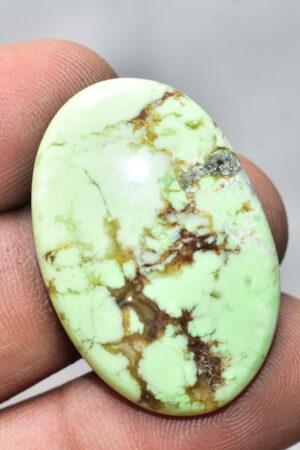 Lemon Chrysoprase Gemstone / For Jewelry / Oval Shape / 46.50 Ct. / 35x23x6 mm. Loose Gemstone A-832