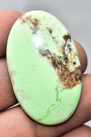 Lemon Chrysoprase Gemstone / For Jewelry / Oval Shape / 40x75 Ct. / 40x25x6 mm. Loose Gemstone A-833