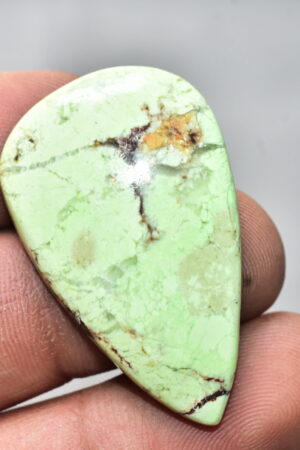 Lemon Chrysoprase Gemstone / For Jewelry / Pear Shape / 47.00 Ct. / 40x24x6 mm. Loose Gemstone A-834