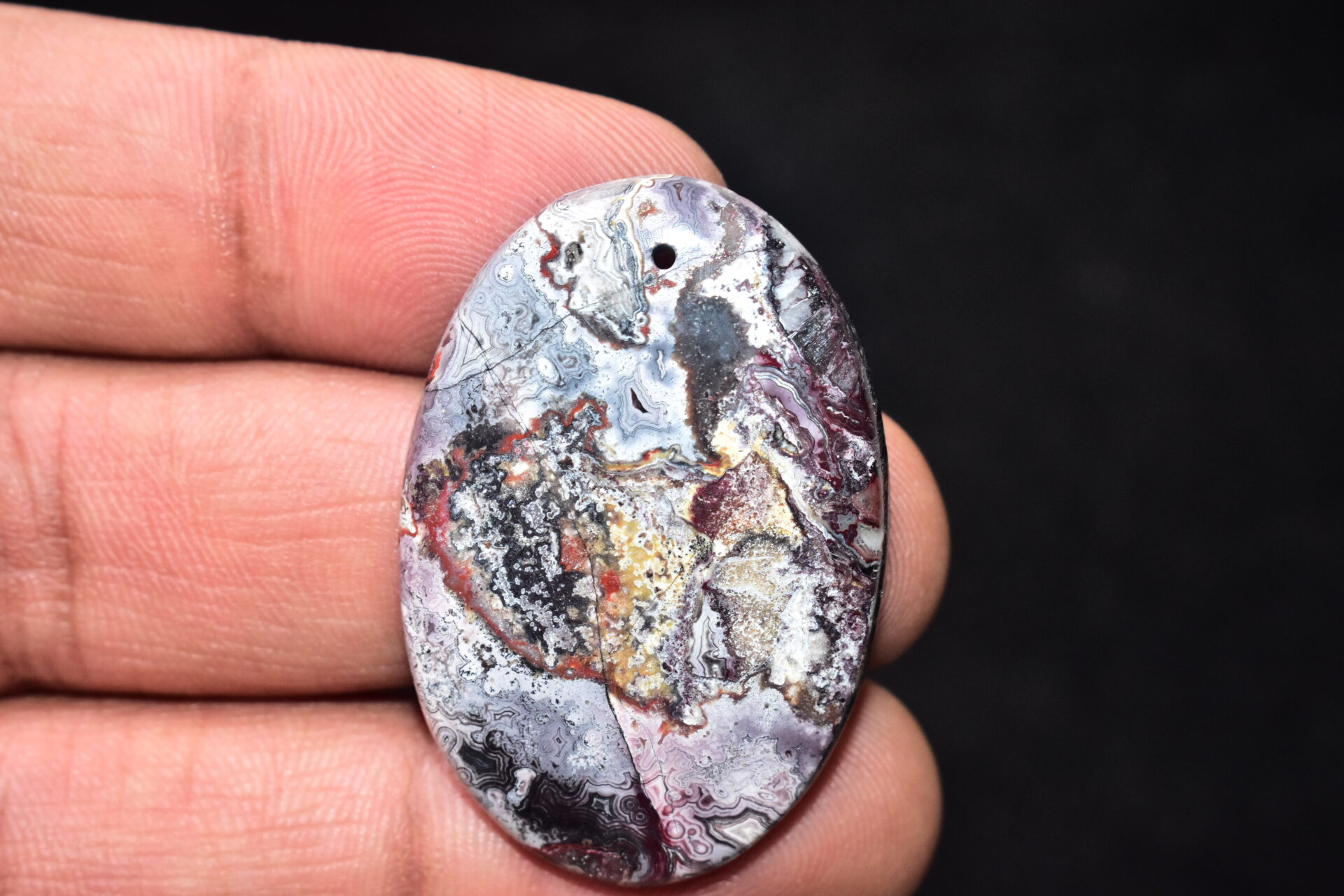 Crazy Lace Agate Gemstone / Oval Shape / 52.300 Ct. / 40x27x6 mm. / Loose Gemstone / A-970 - Image 2