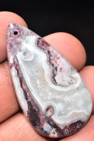 Crazy Lace Agate Cabochon / Pear Shape / 52.75 Ct. / 42x22x7 mm. / Loose Gemstone / A-984