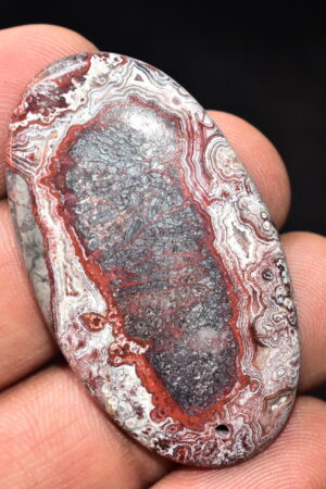 Crazy Lace Agate Cabochon / Oval Shape / 54.20 Ct. / 45x25x5 mm. / Loose Gemstone / A-971