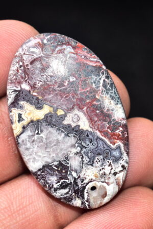 Crazy Lace Agate Cabochon / Oval Shape / 42.65 Ct. / 39x24x5 mm. / Loose Gemstone / A-983
