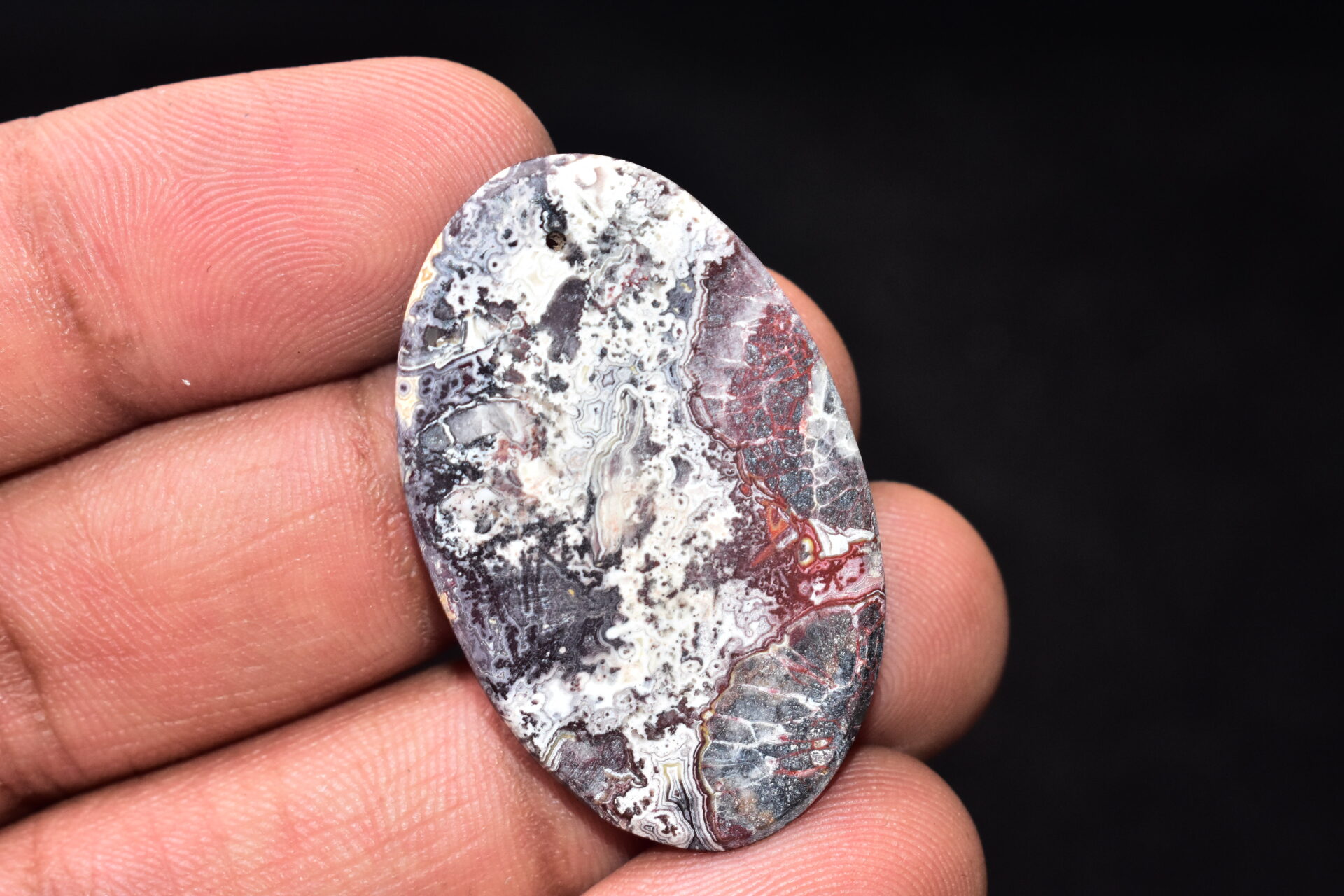Crazy Lace Agate Cabochon / Oval Shape / 42.65 Ct. / 39x24x5 mm. / Loose Gemstone / A-983 - Image 4