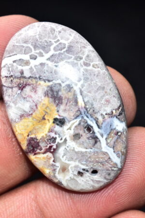 Crazy Lace Agate Cabochon / Pear Shape / 43.45 Ct. / 32x23x6 mm. / Loose Gemstone / A-980