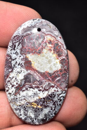 Crazy Lace Agate Cabochon / Pear Shape / 46.55 Ct. / 40x24x6 mm. / Loose Gemstone / A-985