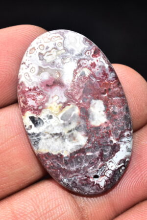 Natural Crazy Lace Agate Cabochon Pear Shape 36.85 Ct – Loose Gemstone for Jewelry Making, 36x23x5 mm | A-977