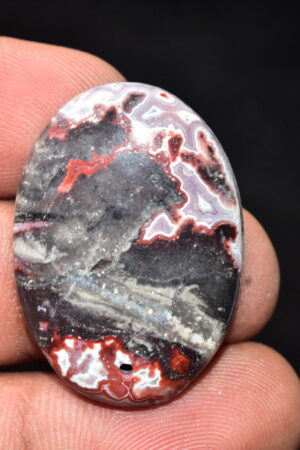 Crazy Lace Agate Cabochon / Oval Shape / 37.85 Ct. / 33x24x6 mm. / Loose Gemstone / A-976
