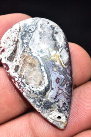 Crazy Lace Agate Cabochon / Pear Shape / 33.80 Ct. / 38x23x5 mm. / Loose Gemstone / A-981