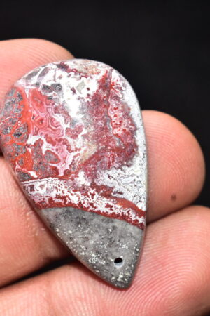 Crazy Lace Agate Cabochon / Pear Shape / 31.95 Ct. / 34x21x6 mm. / Loose Gemstone / A-978