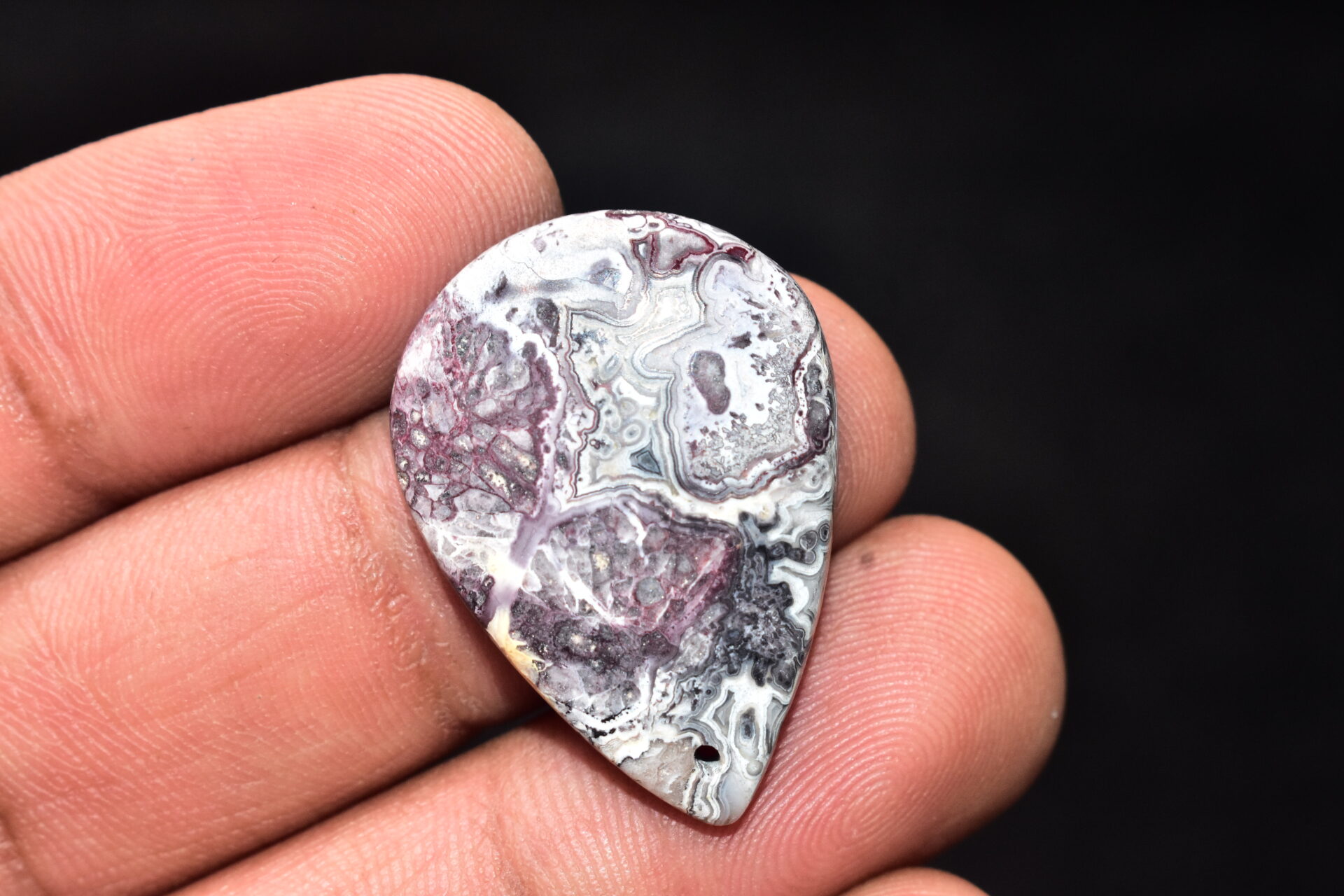 Crazy Lace Agate Cabochon / Pear Shape / 21.05 Ct. / 30x22x5 mm. / Loose Gemstone / A-979