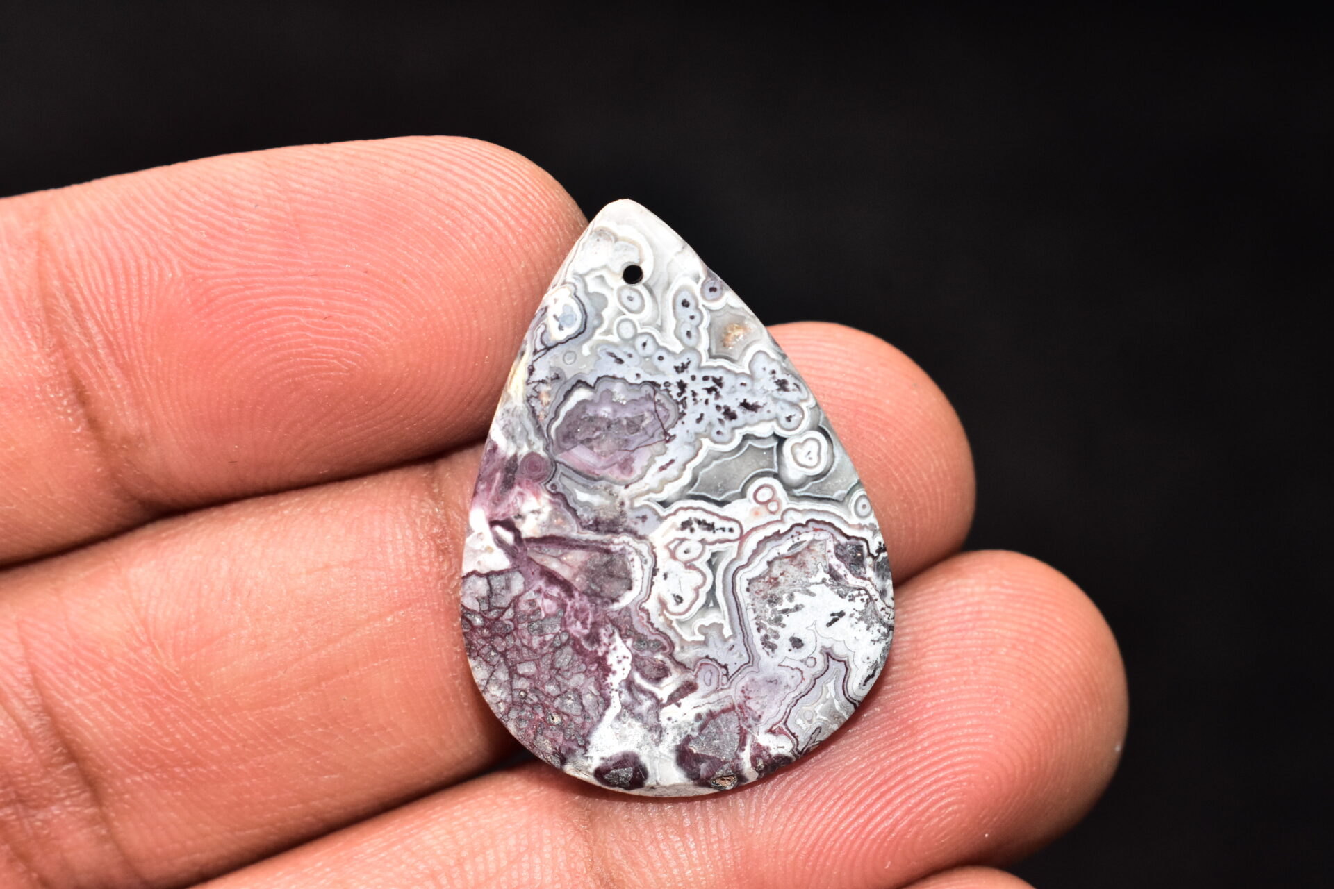 Crazy Lace Agate Cabochon / Pear Shape / 21.05 Ct. / 30x22x5 mm. / Loose Gemstone / A-979 - Image 3