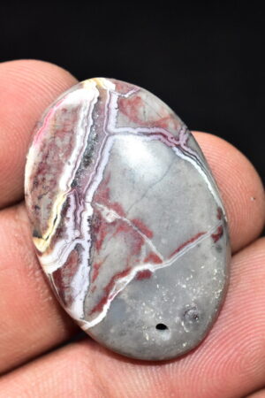 Crazy Lace Agate Cabochon / Pear Shape / 35x10 Ct. / 33x22x6 mm. / Loose Gemstone / A-975